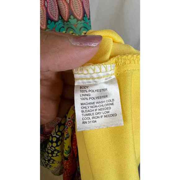 Red Carmel Multicolor Floor Length Maxi Dress Size Large - Picture 4 of 4